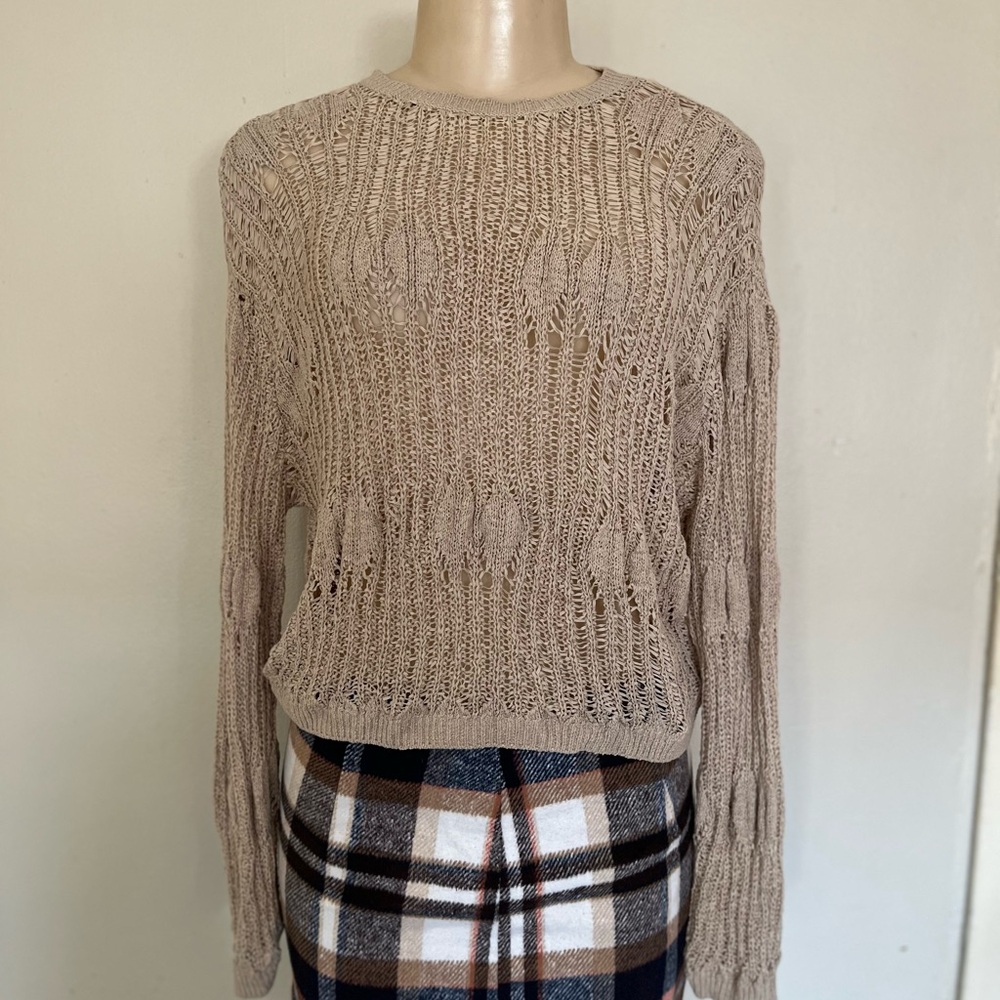 Zara Taupe Knit Women's Sweater